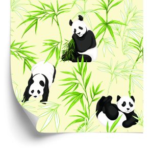 Papier Peint Pandas Et Plantes – Image 2