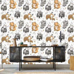 Papier Peint Bébés Animaux Parmi Les Fleurs – Image 5