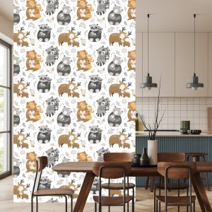 Papier Peint Bébés Animaux Parmi Les Fleurs – Image 4