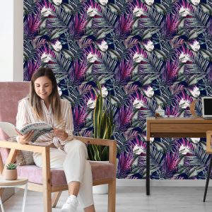 Papier Peint Belles Plantes Sur Un Fond Sombre – Image 7