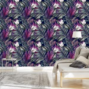 Papier Peint Belles Plantes Sur Un Fond Sombre – Image 3