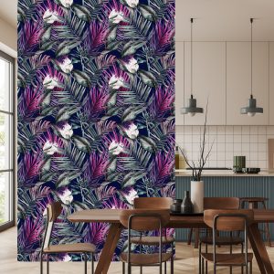 Papier Peint Belles Plantes Sur Un Fond Sombre – Image 4