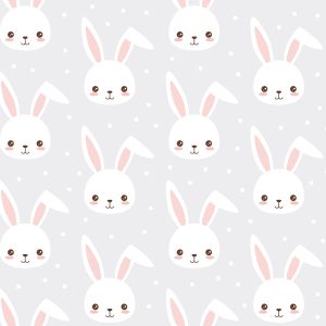 Papier Peint Lapins Sur Fond Gris – Image 1