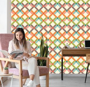 Papier Peint Géométrique - Diamants Colorés – Image 7