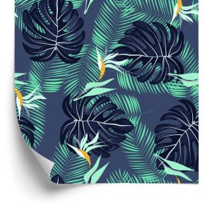 Papier Peint Fleurs Et Feuilles Tropicales – Image 2