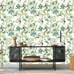 Papier Peint Ornements D'oiseaux Et De Plantes – Image 5