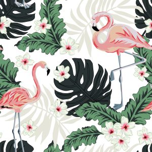 Papier Peint Flamants Roses – Image 1