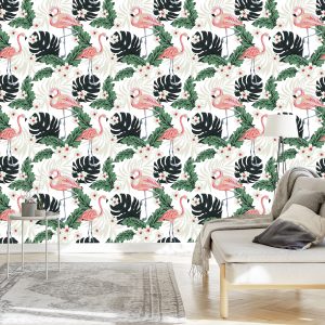 Papier Peint Flamants Roses – Image 3