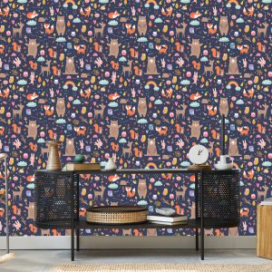 Papier Peint Pour Les Enfants - Jouer Aux Animaux De La Forêt – Image 5