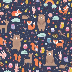 Papier Peint Pour Les Enfants - Jouer Aux Animaux De La Forêt – Image 1