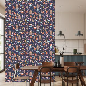 Papier Peint Pour Les Enfants - Jouer Aux Animaux De La Forêt – Image 4