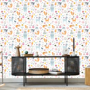 Papier Peint Pour Les Enfants - Happy Forest Animals – Image 5