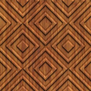 Papier Peint Motif Rétro Géométrique En Bois – Image 1