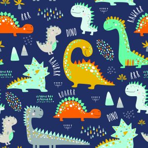 Papier Peint Chambre De Garçon De Dinosaures Animaux Colorés – Image 1