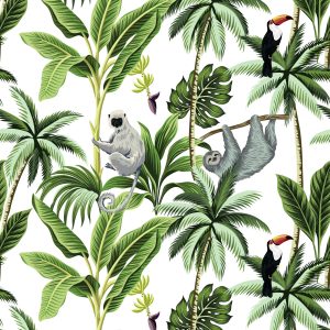 Papier Peint Animaux, Oiseaux Et Arbres – Image 1