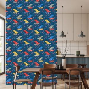 Papier Peint Planches À Roulettes Crocodiles Pour Une Chambre D'enfant – Image 4