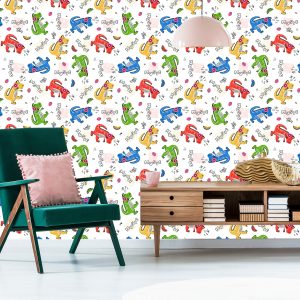 Papier Peint Notes De Crocodile Colorées Pour Une Chambre D'enfant – Image 6