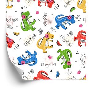 Papier Peint Notes De Crocodile Colorées Pour Une Chambre D'enfant – Image 2