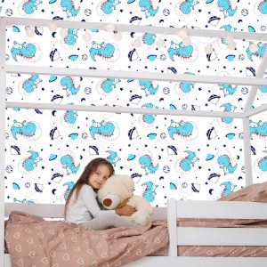 Papier Peint Dinosaures Etoiles Lunes Chambre D'enfant – Image 7