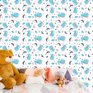 Papier Peint Dinosaures Etoiles Lunes Chambre D'enfant – Image 6