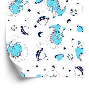 Papier Peint Dinosaures Etoiles Lunes Chambre D'enfant – Image 2