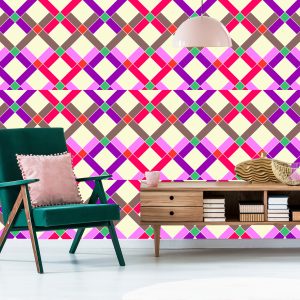 Papier Peint Géométrique - Diamants Colorés – Image 6