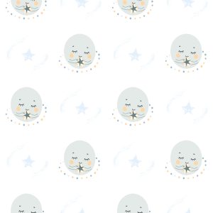 Papier Peint Pour Les Enfants Lunes À La Scandinave – Image 1