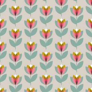 Papier Peint Fleurs De La Nature Dans Le Salon Scandinave – Image 1