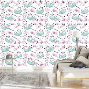 Papier Peint Pour Les Enfants - Chats Endormis – Image 3