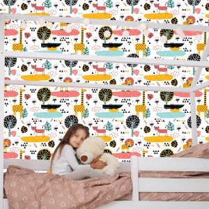 Papier Peint Pour Fille Safari Animaux Lions – Image 7