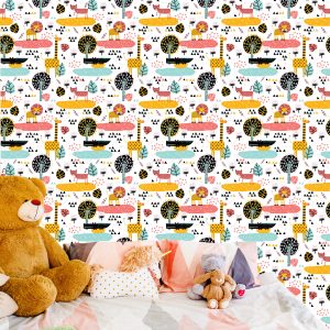 Papier Peint Pour Fille Safari Animaux Lions – Image 6