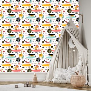 Papier Peint Pour Fille Safari Animaux Lions – Image 3