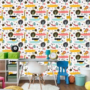 Papier Peint Pour Fille Safari Animaux Lions – Image 4