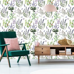 Papier Peint Fleurs De Lavande Colorées – Image 6