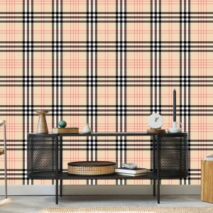 Papier Peint Plaid 3D Moderne Pour Salon De Bureau – Image 5