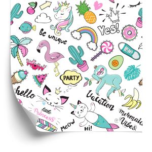 Papier Peint Pour Les Enfants - Licornes Colorées Et Amis – Image 2