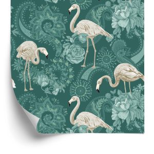 Papier Peint Flamants Roses – Image 2