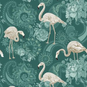 Papier Peint Flamants Roses – Image 1