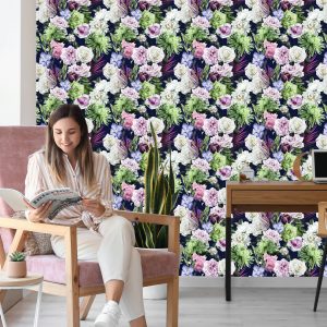 Papier Peint Nature Plantes Roses – Image 7