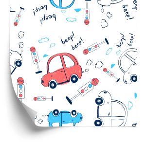 Papier Peint Des Voitures, Des Voitures, Des Nuages, Pour Une Chambre D'enfant – Image 2