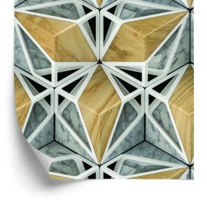 Papier Peint Bois De Marbre 3D – Image 2