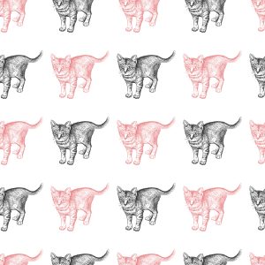 Papier Peint Chats Pastels – Image 1