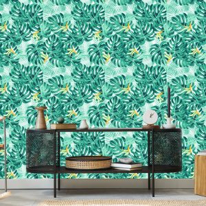 Papier Peint Feuilles Et Fleurs Délicates – Image 5