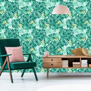 Papier Peint Feuilles Et Fleurs Délicates – Image 6