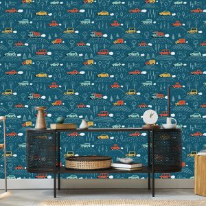 Papier Peint Voiture D'arbre Colorée Pour Une Chambre D'enfant – Image 5