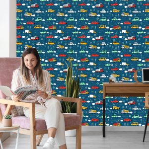 Papier Peint Voitures Voitures Colorées Chambre D'enfants – Image 7