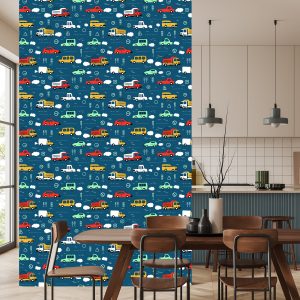 Papier Peint Voitures Voitures Colorées Chambre D'enfants – Image 4