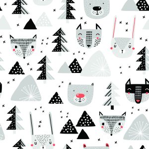 Papier Peint Pour Les Enfants - Beaux Animaux De La Forêt – Image 1