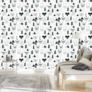 Papier Peint Pour Les Enfants - Beaux Animaux De La Forêt – Image 3