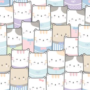 Papier Peint Pour Les Enfants - Chats Colorés – Image 1